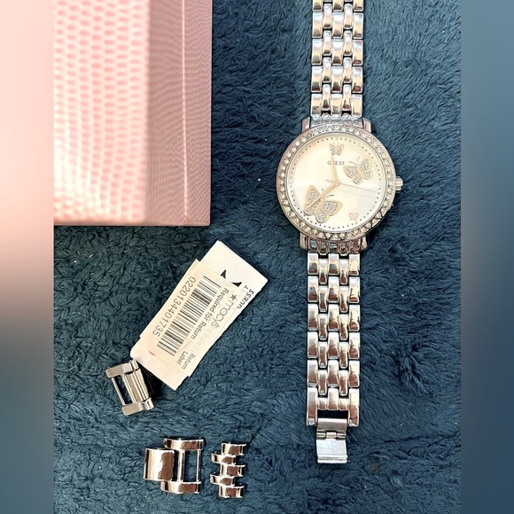 GUESS Women’s Crystal Butterfly Watch, G86013L - Picture 5 of 12